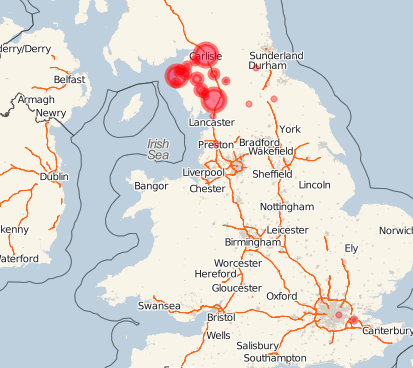 Mapping Cumbria's Olympic torchbearers - click to see the interactive version